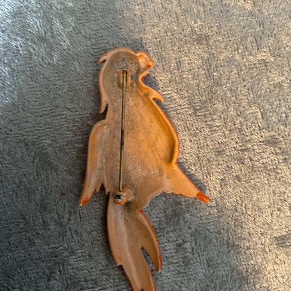 Vintage Encore Orange Parrot Pin - Picture 2 of 2